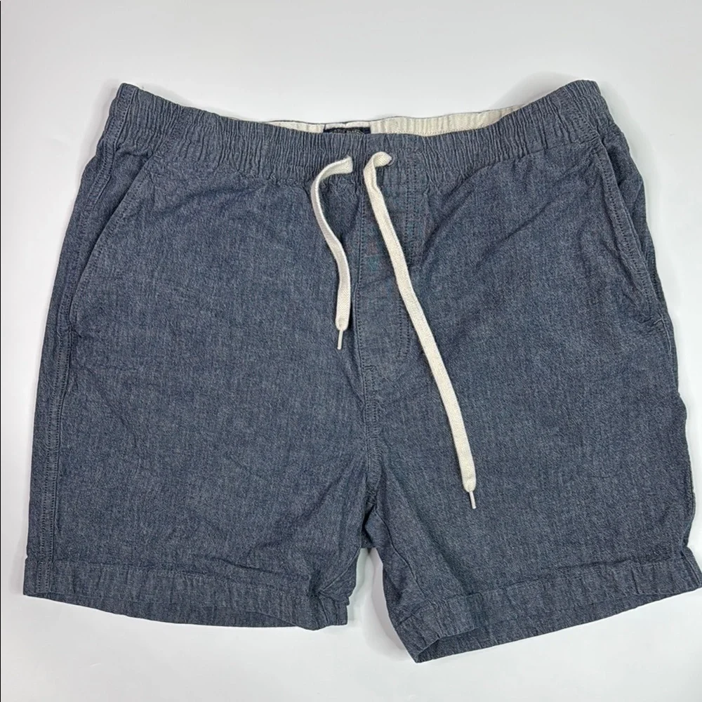 J. Crew Blue Stretch Drawstring Waist Shorts Size Large
